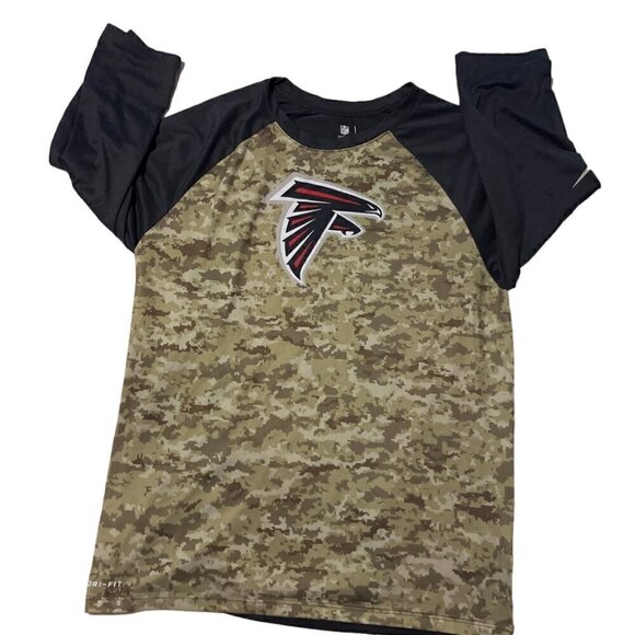 Nike Men's Atlanta Falcons Salute to Service 3/4 Sleeve Tee, Size Large - Picture 1 of 10